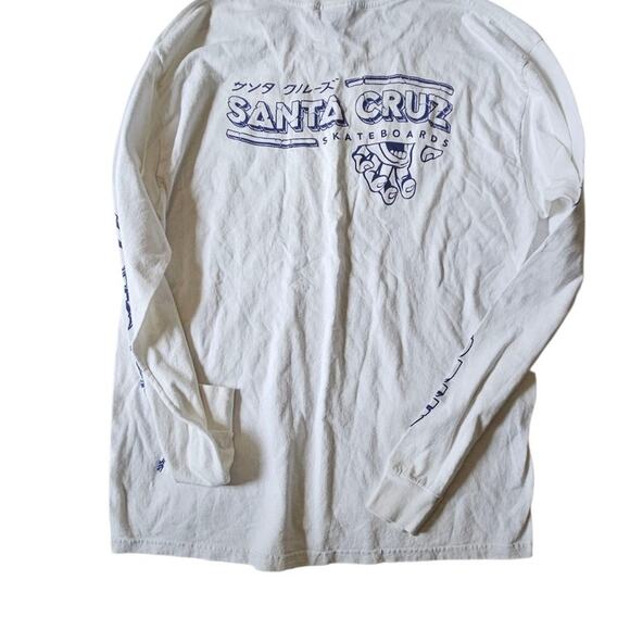 Santa Cruz Original Boardwalk Long Sleeve Men White Tee Size X-Large - Picture 10 of 16